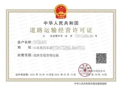 山東省首張道路普通貨物運輸電子證照成功發(fā)放